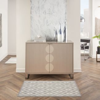 Nourison Home Grafix White/Grey