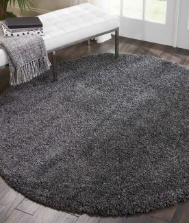 Nourison Home Malibu Shag Dark Grey 4' x Round