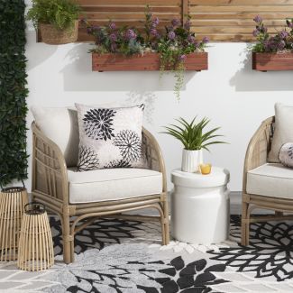 Nourison Home Aloha Black White