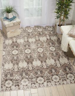 Nourison Home Silver Screen Mocha/Slate 5'3