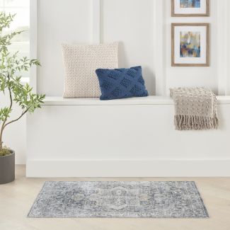 Nourison Home Astra Machine Washable Grey Blue