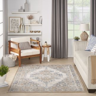 Nourison Home Quarry Grey/Light Blue 3'9