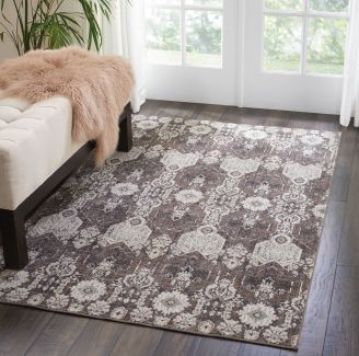 Nourison Home Silver Screen Mocha/Slate 4' x 6'