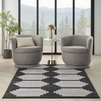 Nourison Home Modern Passion Blk/Grey 5'3