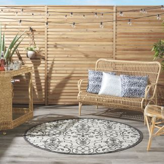 Nourison Home Country Side Ivory/Charcoal 5'3