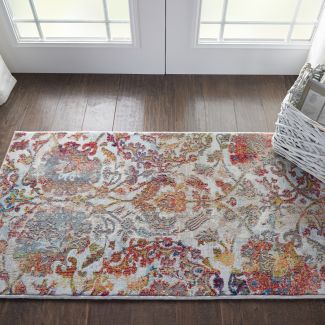 Nourison Home Ankara Global Ivory/Orange