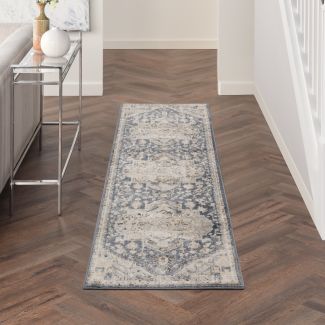 Nourison Home Quarry Ivory Blue 2'2