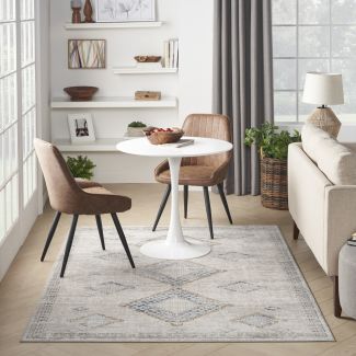 Nourison Home Quarry Ivory/Grey/Blue 3'9