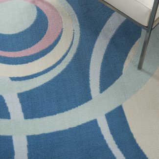 Nourison Home Grafix Blue Multi Colored 5'3