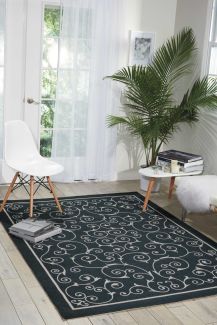 Nourison Home & Garden Black 5'3
