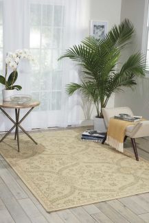 Nourison Home Luminance Cream/Mint 5'3