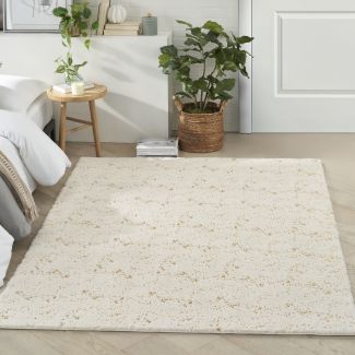 Nourison Home Cozy Shimmer Ivory Gold