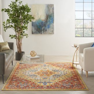 Nourison Home Allur Red Multicolor 4' x 6'