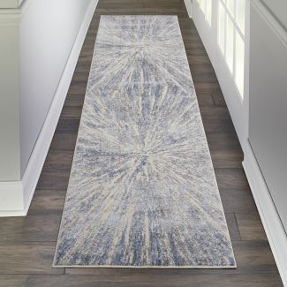 Nourison Home Silky Textures Blue/Grey 2'2