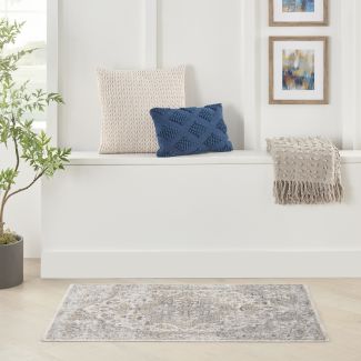 Nourison Home Astra Machine Washable Silver Grey