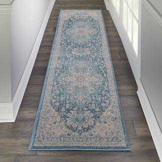 Nourison Home Tranquil Ivory/Turquoise 2'3