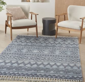Nourison Home Asilah Light/Blue/Charcoal 5'3