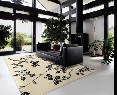 Nourison Home Modern Elegance Black/White 3'6