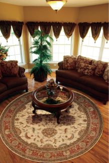 Nourison Home Living Treasures Ivory/Red 7’10” x Round