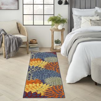 Nourison Home Aloha Navy Multicolor