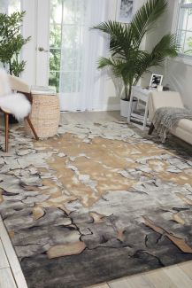 Nourison Home Prismatic Beige/Silver 3'9