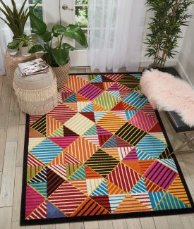 Nourison Home Oakdale Black/Multicolor 9'2