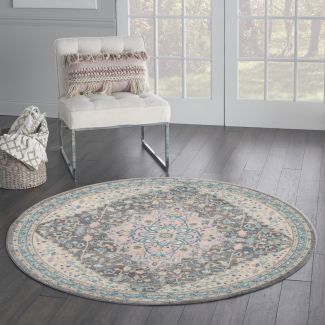Nourison Home Tranquil Light Grey Multicolor 5'3