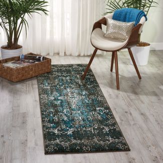 Nourison Home Karma Blue 2'2