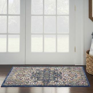 Nourison Home Ankara Global Ivory Navy