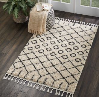 Nourison Home Moroccan Shag Cream 3'11