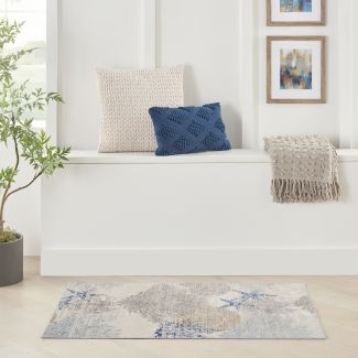 Nourison Home Seaside Ivory Grey Blue