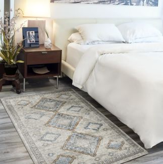 Nourison Home Quarry Ivory/Grey/Blue 3' x 5'