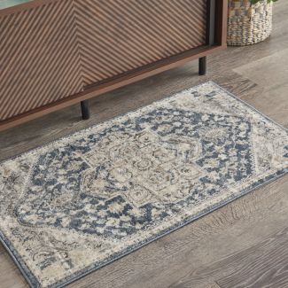 Nourison Home Quarry Ivory Blue 2'2