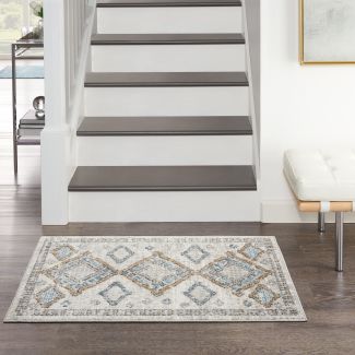 Nourison Home Quarry Ivory/Grey/Blue 2'2