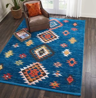 Nourison Home South Western Blue 9'3