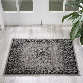 Nourison Home Riviera Grey/Black 2' x 2'9