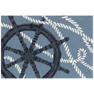Liora Manne Frontporch Captain's Wheel Marine