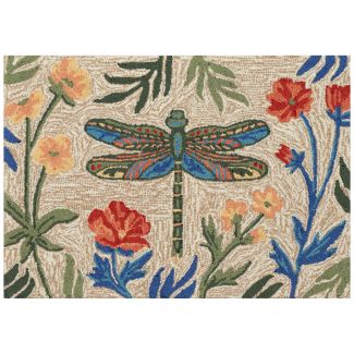 Liora Manne Frontporch Floral Dragonfly Multi