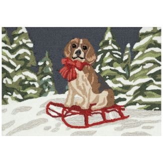 Liora Manne Frontporch Winter Sled Dog Multi
