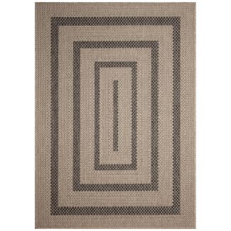 Liora Manne Monaco Multi Border Taupe