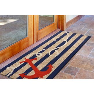 Liora Manne Frontporch Anchor Navy