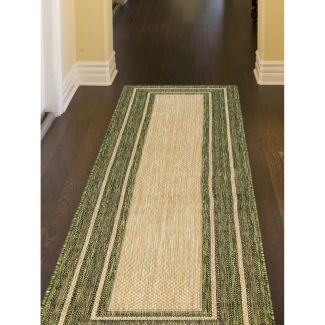 Liora Manne Carmel Multi Border Green