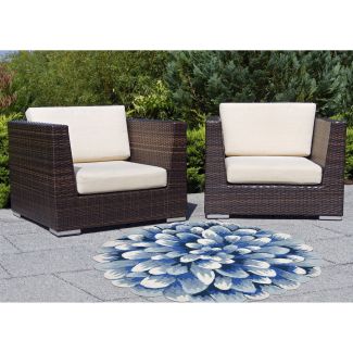 Liora Manne Frontporch Mum Blue