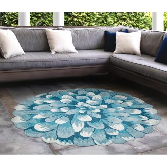 Liora Manne Frontporch Mum Aqua
