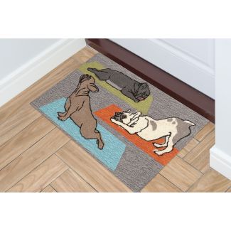 Liora Manne Frontporch Yoga Dogs Heather