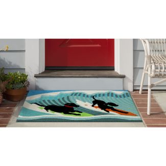 Liora Manne Frontporch Surfing Dogs Ocean