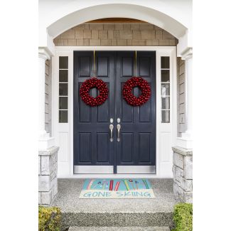 Liora Manne Frontporch Gone Skiing Blue