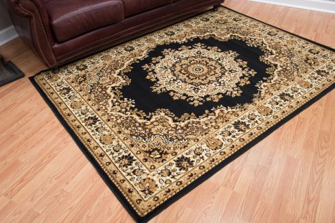 United Weavers Dallas Floral Kirman Black
