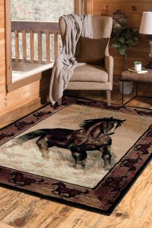United Weavers Legends Stallion Border Multi 5'3