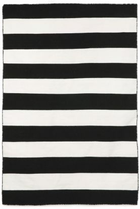 Liora Manne Sorrento Rugby Stripe Black 2'0" x 3'0"